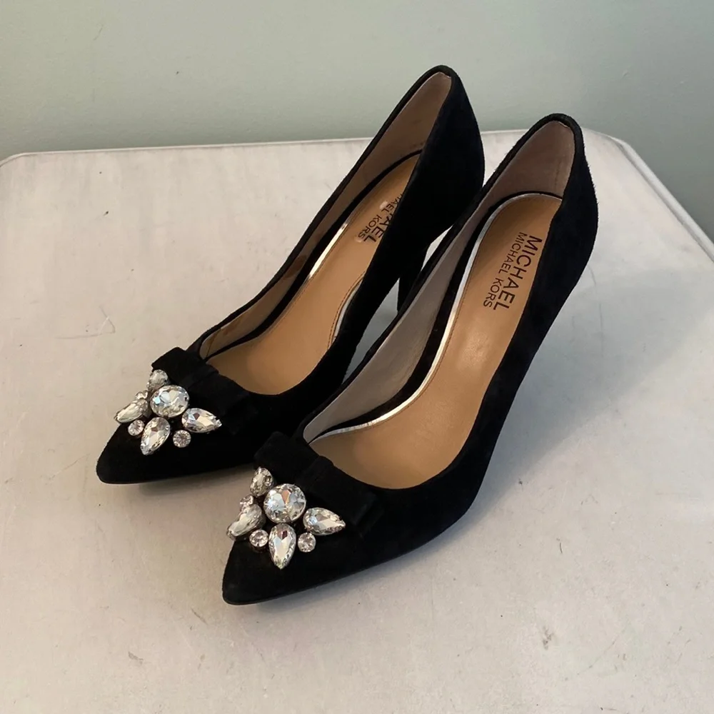 Michael Michael Kors suede black heels